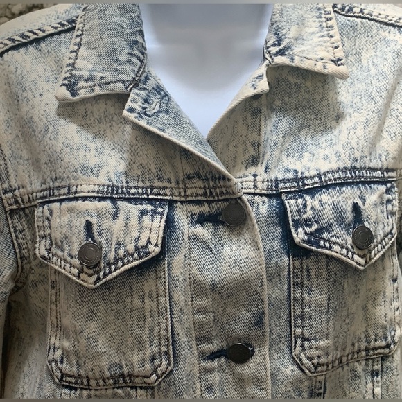 Top Shop 100% cotton moto jacket. Pewter metal buttons, 4 pockets lightweight,S4 - Picture 2 of 13